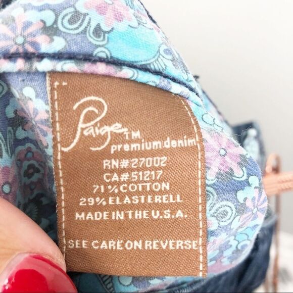 PAIGE | Skyline Skinny Dark Denim Jeans Women’s Size 27 (4) - Picture 6 of 7